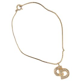 Bracciale Christian Dior metallo Gold Auth 188678