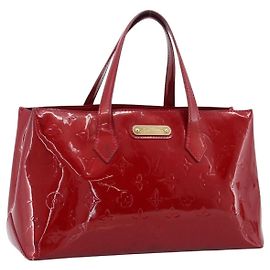 Borsa LOUIS VUITTON Monogram Vernis Wilshire PM Pomme D'amour M93642 Auth BA15121