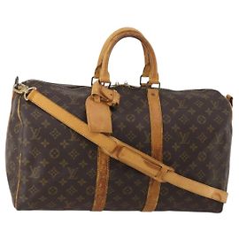 LOUIS VUITTON Monogram Keepall Bandouliere 45 Boston Bag M41418 LV Auth 193060