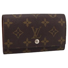 LOUIS VUITTON Monogram Porte Monnaie Billets Tresor Wallet M61730 Auth BA15260