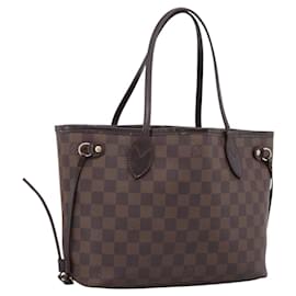 Borsa Tote LOUIS VUITTON Damier Ebene Neverfull PM N51109 LV Auth 197506