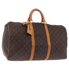 LOUIS VUITTON Monogram Keepall 50 Boston Bag M41426 LV Auth 194908V