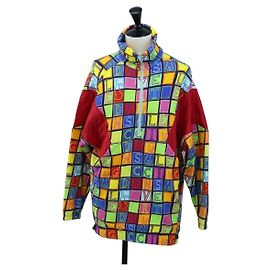 GUCCI Half Zip Trainer Cotton Multicolor Auth 196485M