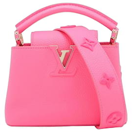 Louis Vuitton Borsa a mano Capucines Mini in pelle di vitello Rosa