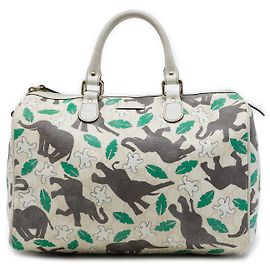 Borsa Boston Gucci Limited Edition Medium GG Supreme Snowman In Africa Joy Beige