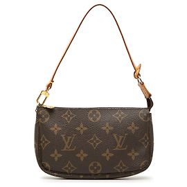 Borsa a mano Louis Vuitton Monogram Mini Pochette Accessoires Marrone