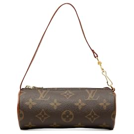 Borsa a mano Louis Vuitton Monogram Papillon Pochette Marrone