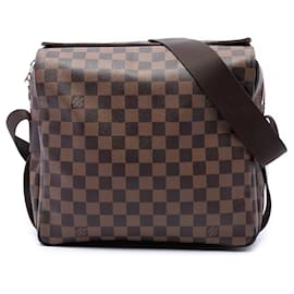 Borsa a tracolla Louis Vuitton Damier Ebene Naviglio marrone