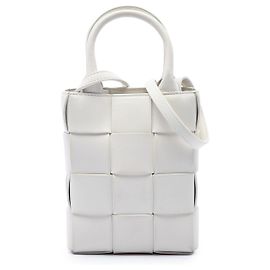 Borsa Tote Satchel Mini Maxi Intrecciato Nappa North South Cassette Bottega Veneta Bianca