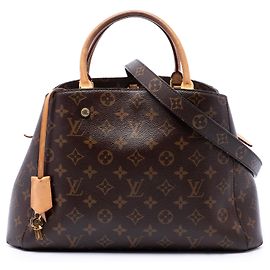 Borsa Satchel Louis Vuitton Monogram Montaigne BB Marrone