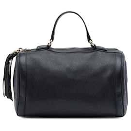 Borsa Soho Boston Gucci Medium in pelle di vitello martellata nera