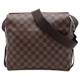 Borsa a tracolla Louis Vuitton Damier Ebene Naviglio Marrone