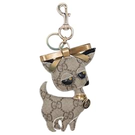 Portachiavi Ciondolo Chihuahua Brando Gucci GG Supreme Beige