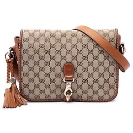 Sac bandoulière Gucci GG Canvas Marrakech Beige