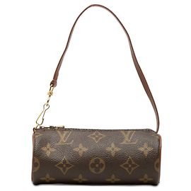 Borsa a mano Louis Vuitton Monogram Papillon Pochette Marrone