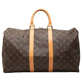 Borsa da viaggio Louis Vuitton Monogram Keepall 45 Marrone