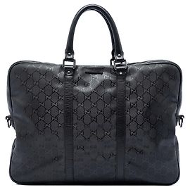 Black Gucci GG Imprime Business Bag