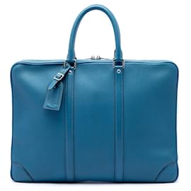 Borsa Business Porte Documents Voyage Louis Vuitton Taurillon Blu