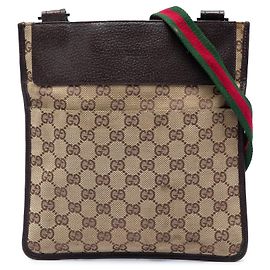 Bolso bandolera Gucci GG Canvas Web beige