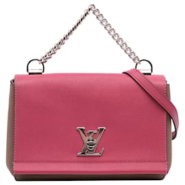 Bolsa Lockme II BB Satchel em couro bicolor marrom Louis Vuitton