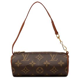 Louis Vuitton Monogram Papillon Pochette Handtasche Braun