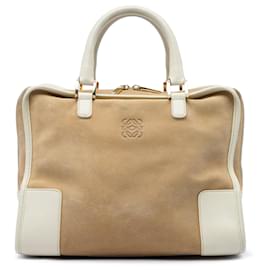 Borsa LOEWE Amazona 32 in camoscio bianco