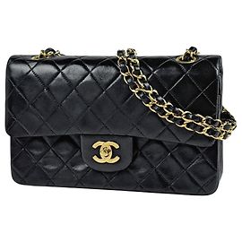 Borsa a tracolla Chanel Matelassé Coco Mark in pelle nera