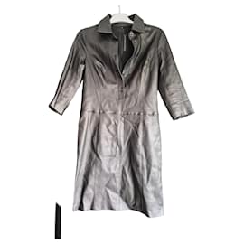 Vestido Ventcouvert de piel de cordero negro