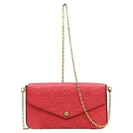 Bolsa de Ombro Louis Vuitton Monogram Empreinte Cerise Pochette Felicie