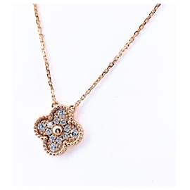 Collana Pendente Van Cleef & Arpels Vintage Alhambra Pink Gold