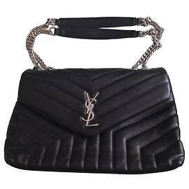 Borsa Saint Laurent Loulou Toy in pelle nera