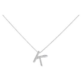 Autre Marque Collana K Iniziale in Diamanti Au750