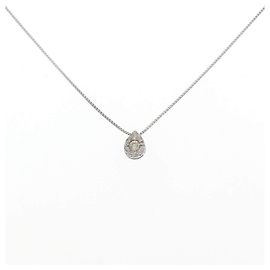 Autre Marque Collana in oro bianco K10 e diamanti