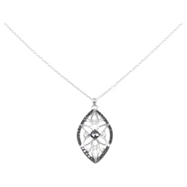 Autre Marque Collana in oro bianco e oro nero Au750 con diamanti