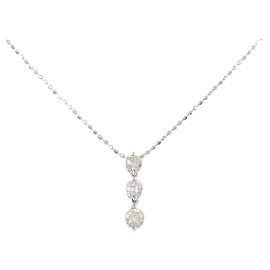 Autre Marque Collana in oro bianco Au750 e diamanti