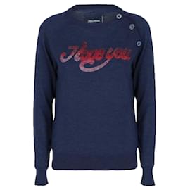 Zadig & Voltaire Maglione in lana merino "Love You"
