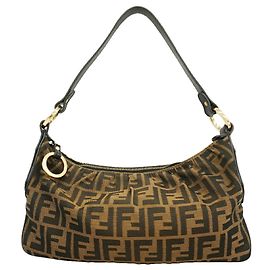 Borsa a tracolla Fendi Zucca in nylon e canvas