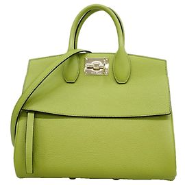 Borsa in pelle verde Salvatore Ferragamo