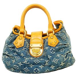 Louis Vuitton Monogram Denim Pleaty Handtasche