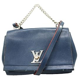 Borsa Louis Vuitton Lockme 2BB in Marine Rouge