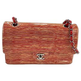Borsa a tracolla Chanel a righe arancioni