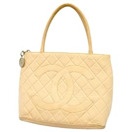 Chanel Tote Bag aus beigem Lammleder