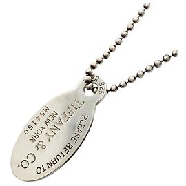 Collana Tiffany & Co. Return to Dreams in argento sterling con catena a sfere e pendente ovale