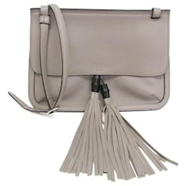 Borsa a tracolla in pelle con nappe Gucci Daily Bamboo