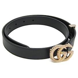Gucci Torsion Double G Leder-Standardgürtel