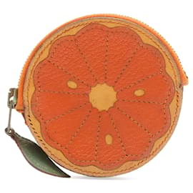 Hermès Monedero Hermes en verde y naranja