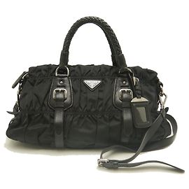 Sac à main Prada Gathered BN1407 en Nero