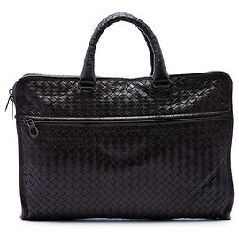 Bottega Veneta Brown Nappa Intrecciato Business Bag