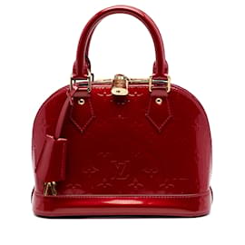 Louis Vuitton Red Monogram Vernis Alma BB