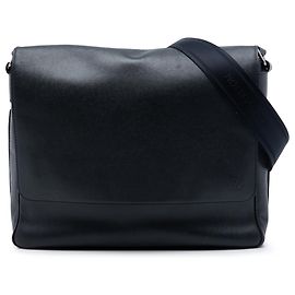 Louis Vuitton Black Taiga Roman MM